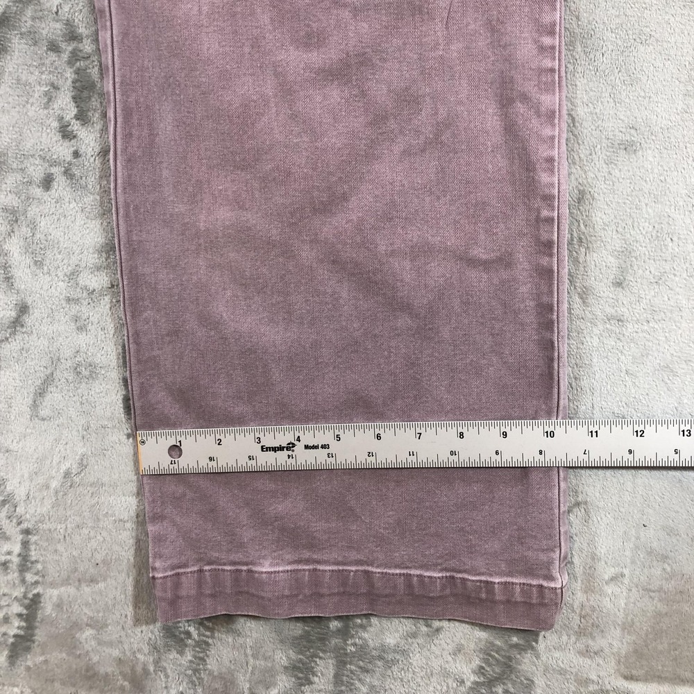 YFB Baggy Wide Leg Pants Womens M Purple Elastic Waist Cotton Lyocell Stretch - Picture 7 of 15